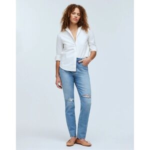 Madewell The Perfect Vintage Jean Distressed Ripped Denim Light Wash‎ Size 28
